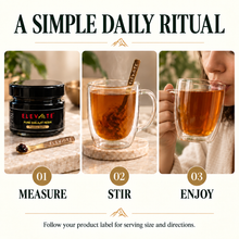 Measure and stir Elevate shilajit resin, then enjoy a sip from the 12oz Classic Double Wall Glass Mug. Follow your product label.