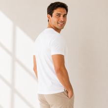 Men's Bamboo-Cotton Henley Shirt – Soft Breathable Short Sleeve 3-Button Casual Fitted Top
