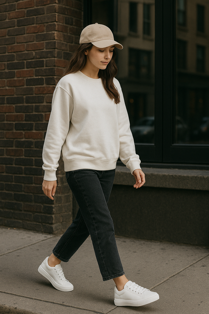 Women's White Leather Low Top Casual Walking Sneakers Tennis Shoes