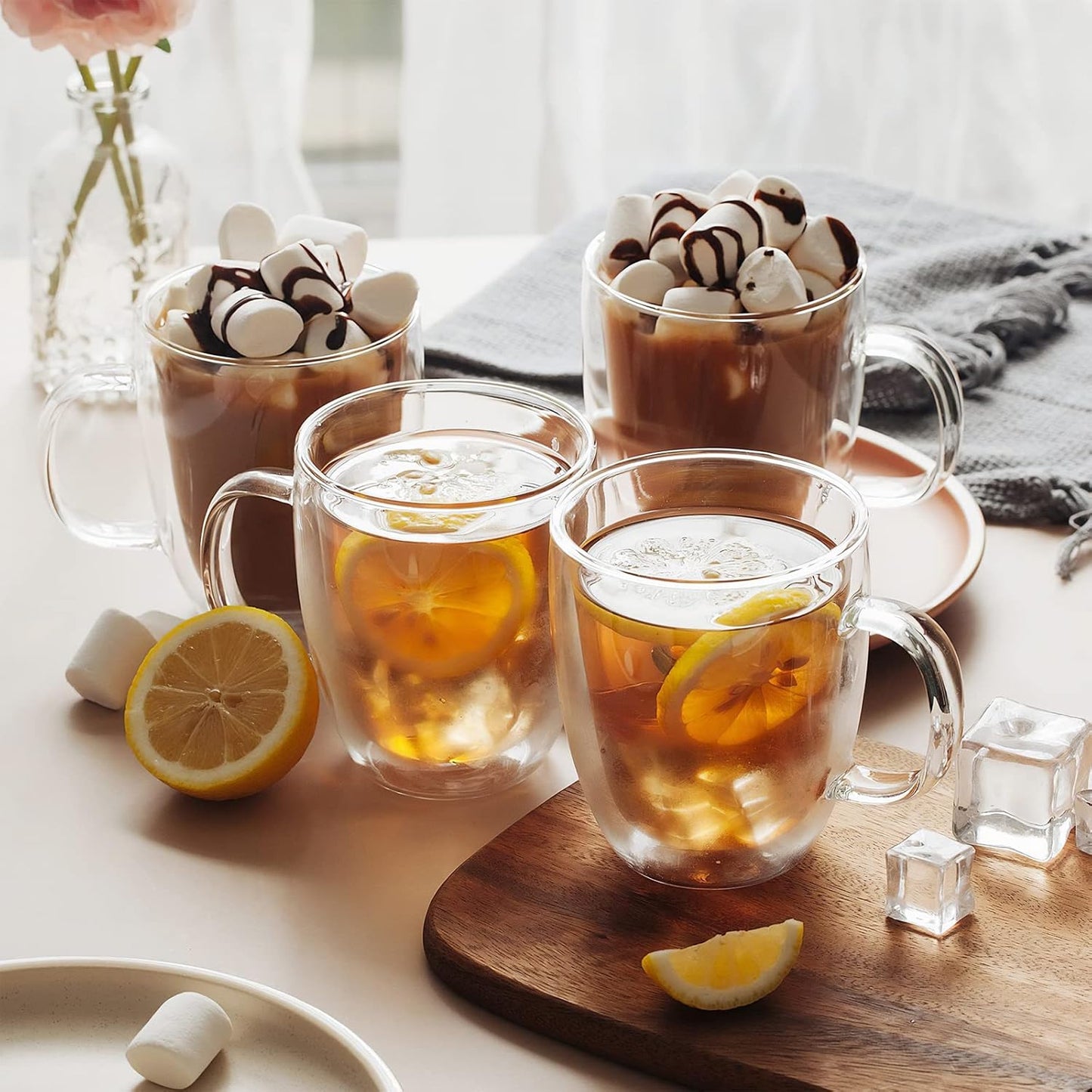 Double Wall Glass Mug - 12oz