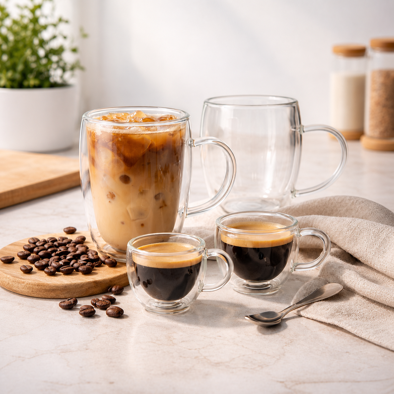 Classic Double Wall Glass Coffee Starter Set